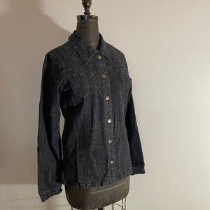 CONTEMPORAINE  (Simon's) Black Denim Jacket – Size L